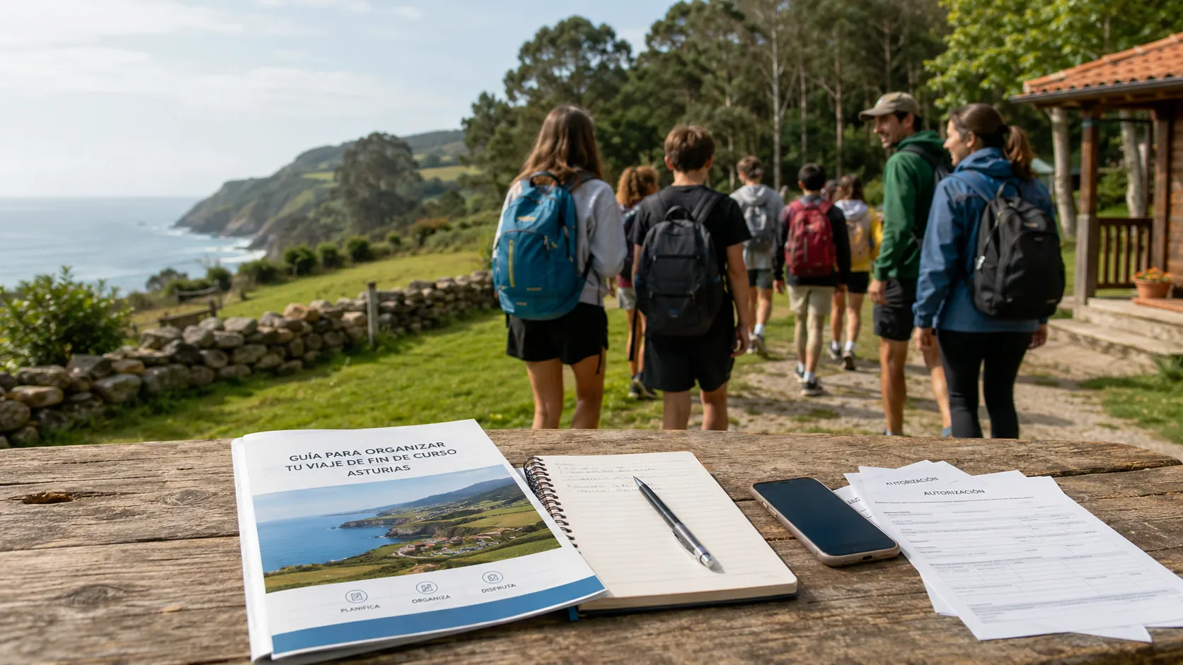 Guía para organizar un viaje de fin de curso en Asturias para grupos escolares.
